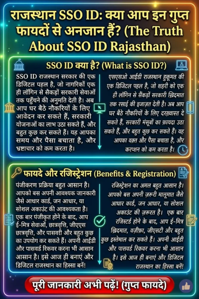 SSO ID राजस्थान: रजिस्ट्रेशन, लॉगिन, फायदे और पूरी जानकारी