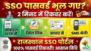SSO Password भूल गए? राजस्थान SSO पासवर्ड रिकवरी की आसान और अपडेटेड गाइड
