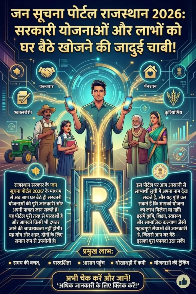 जन सूचना पोर्टल राजस्थान 2026: योजनाएं, लाभार्थी सूची और सेवाएं चेक करने की पूरी गाइड