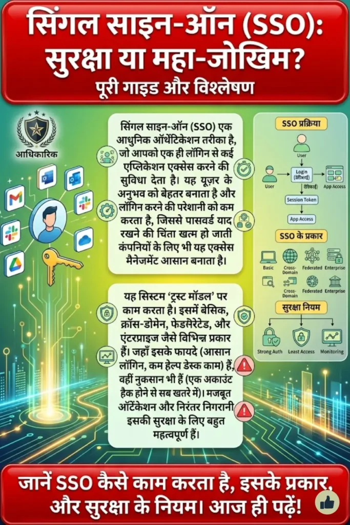 सिंगल साइन-ऑन (SSO): कैसे काम करता है, प्रकार, प्रक्रिया, सुरक्षा और पूरी गाइड