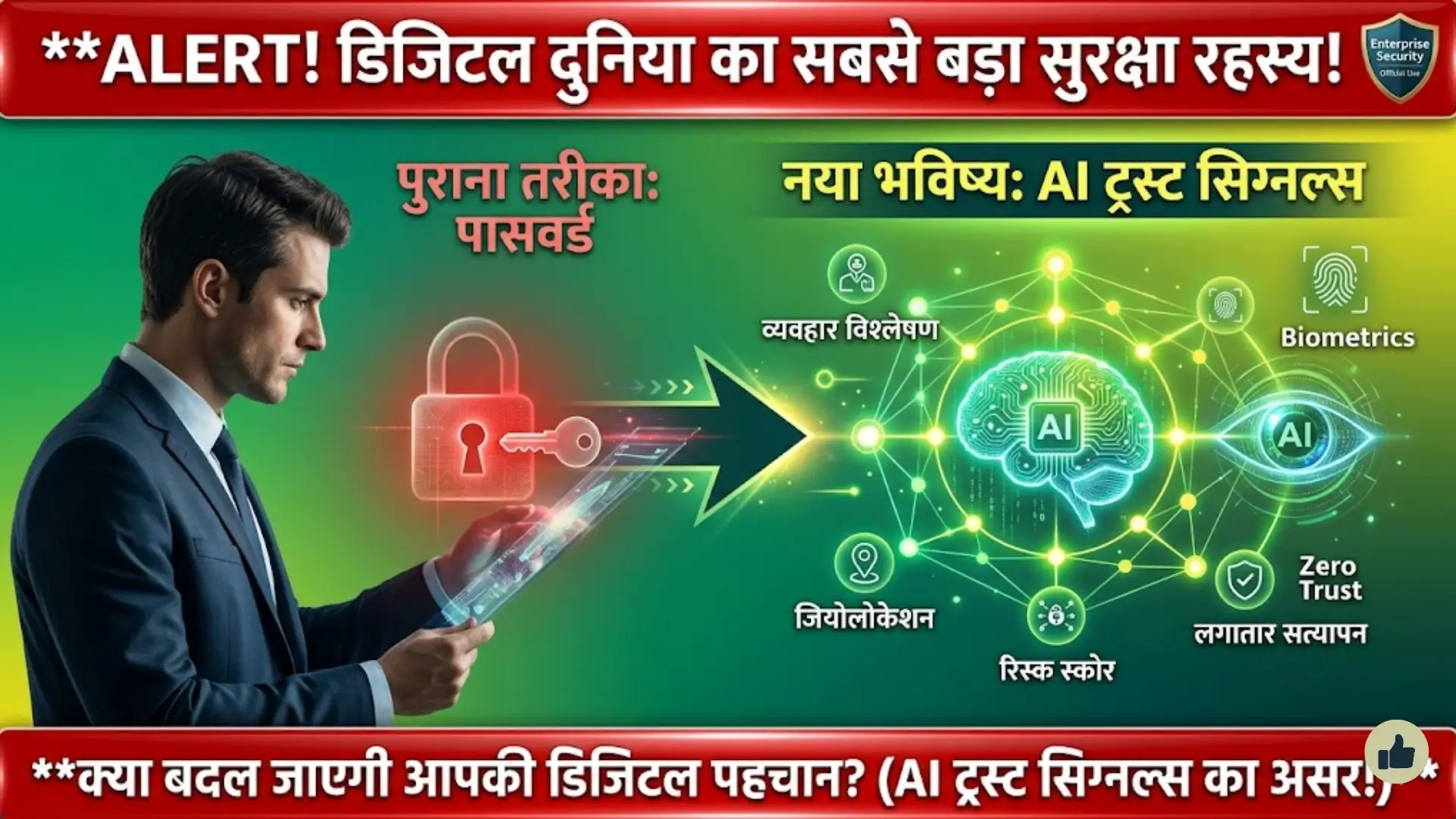 AI Trust Signals: Enterprise Security का नया भविष्य कैसे बदल रहा है डिजिटल पहचान की दुनिया