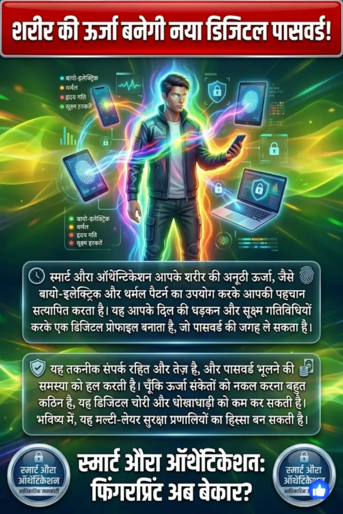 Smart Aura Authentication: क्या आपकी बॉडी एनर्जी बनेगी भविष्य का नया डिजिटल पासवर्ड?